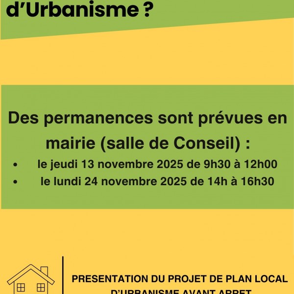 Permanences pour répondre aux questions sur la révision du PLU
